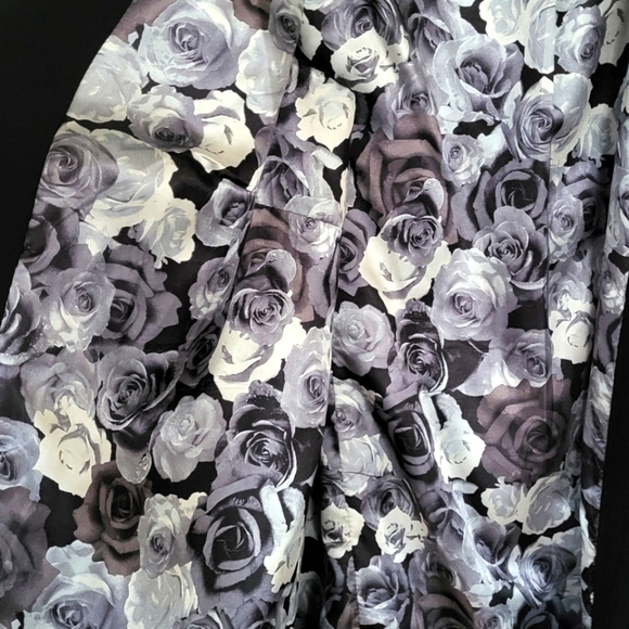 Tweed Floral Longline Reversible Plus Size Blazer Jacket - Picture 2 of 8